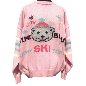 Vintage Pink Ski Sweater